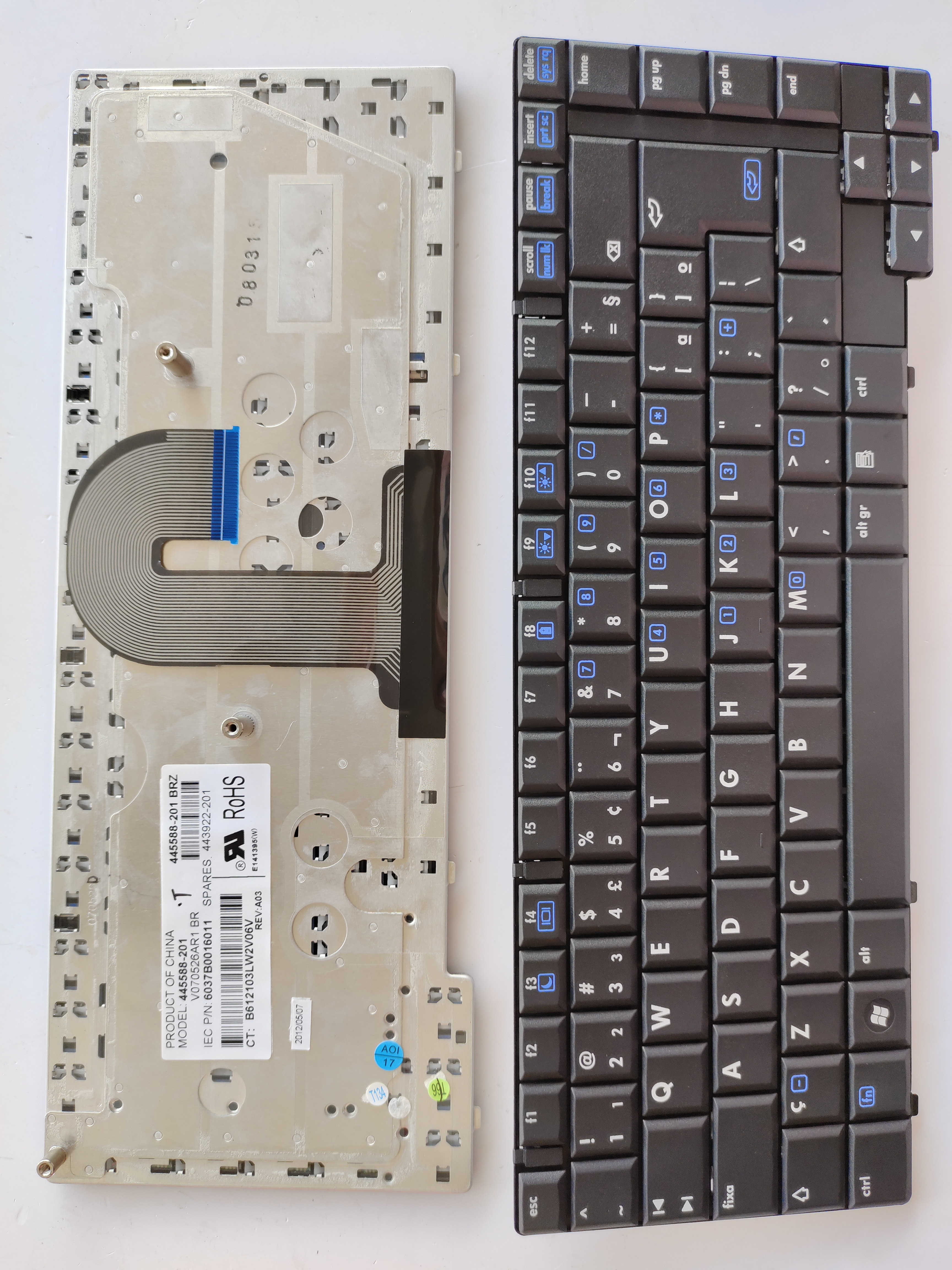 Picture of New Replacement Laptop Keyboard For HP 6510/6515/6710/6715 BLACK BR Layout